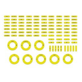 Simoni Racing SRS10 Yellow Fluorescent Car Steering Wheel Driving Simulator Sticker Switch Panel Sticker PVC