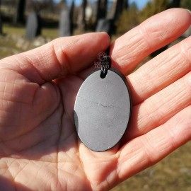 Shungite-Tolvu Shungite rock pendant "Goodness" Real shungite stone made in Russia  - Tolvu