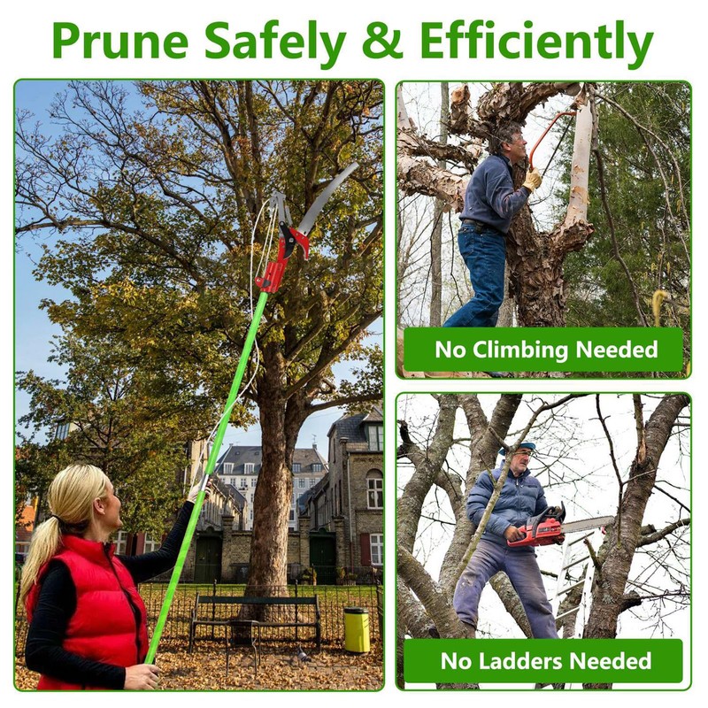 Pole Saws for Tree Trimming, 8.2-28FT Extendable Manual Pole Saw,