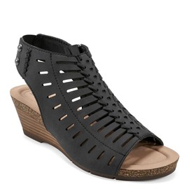 Earth® Women's HANA3 Wedge Sandal, Black 001, 9.5 M