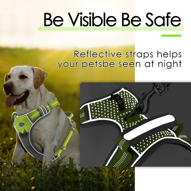 ThinkPet No Pull Harness for Small Medium Large Dogs, Reflective