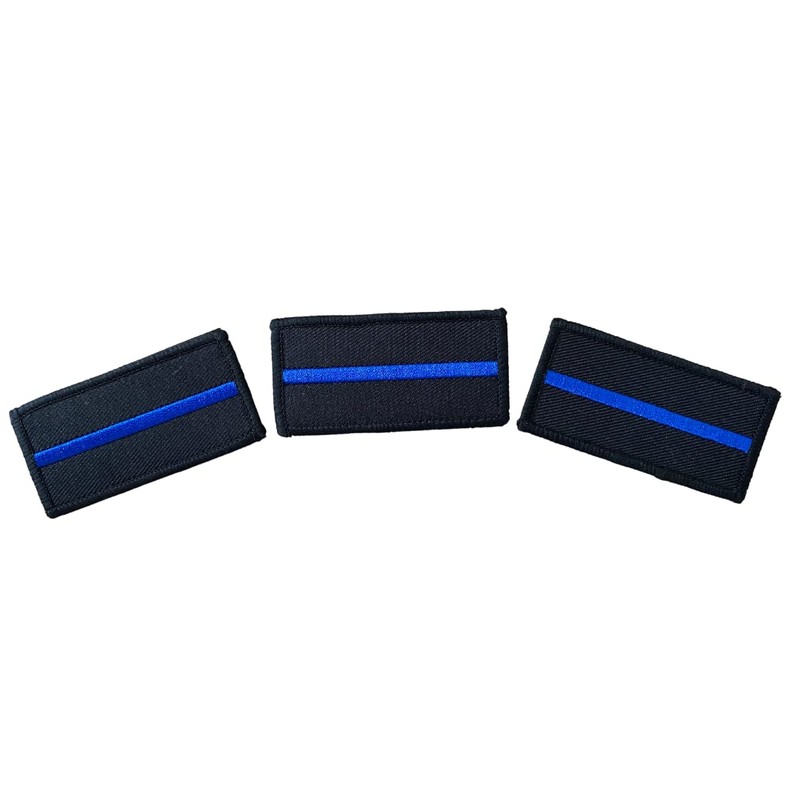 POLIZEIMEMESSHOP Thin Blue Line Textile Patch with Velcro - Police