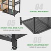 DAOUTIME Garage Tool Organizer with 2-tier Wooden Shelves, Yard Tool