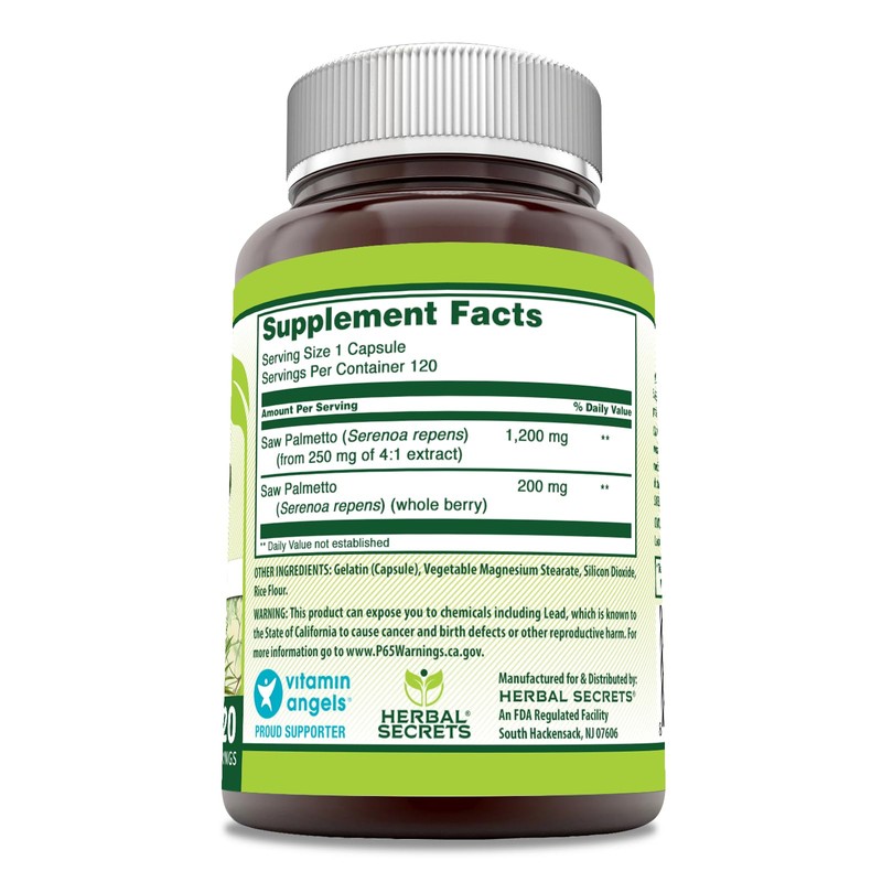 Herbal Secrets Saw Palmetto Complex Supplement | 1200 Mg |