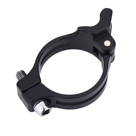 Bike Derailleur Clamp Road Bike Frame Tag Front Derailleur Clamp Ring Braze-on Adapter for Bike(31.8mm-Black)
