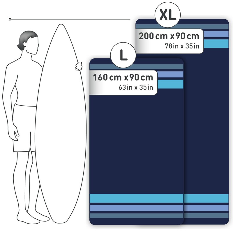 Fit-Flip Beach towel - large microfibre towel - lightweight, compact