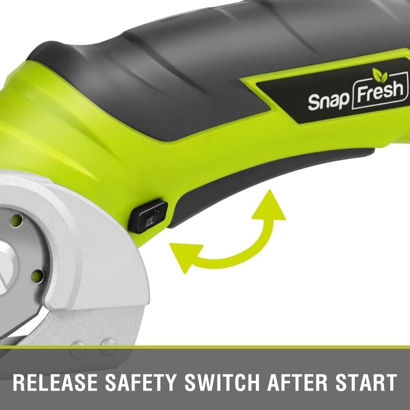 SnapFresh Cordless Electric Scissors, 4V Electric Mini Box Cutter, Carpet