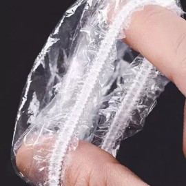 미용실 염색 시술 귀 보호 일회용 비닐 귀마개 투명 위생 커버 헤어 펌 샴푸 Disposable Vinyl Ear Protection Covers for Hair Salon Coloring and Perming Services