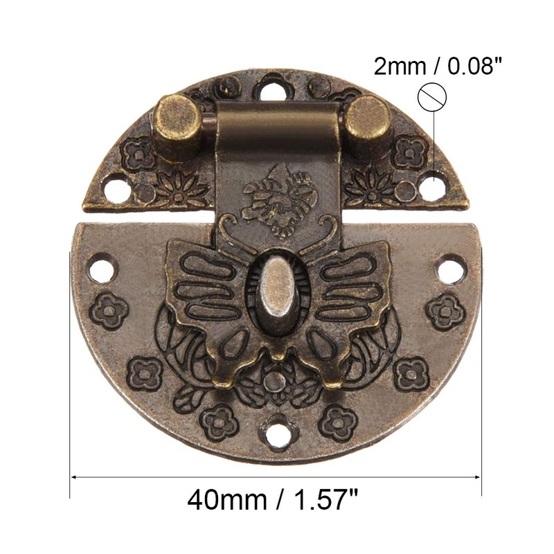 sourcing map Set of 2 Wooden Box Rectangular Closure Hasp