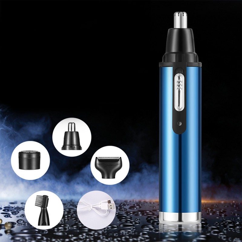 4 in 1 Nose Hair Trimmer USB Waterproof Cleanable Detachable