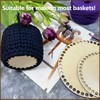 Pack of 2 Selfmade Basket Floor Round Shapes, Wooden Basket