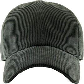 KBE-COR-Classic DGY Casual Lumberjack Plaid Suede Corduroy PU Melange Cap Dad Hat 6 Panel Baseball Classic Adjustable Soft