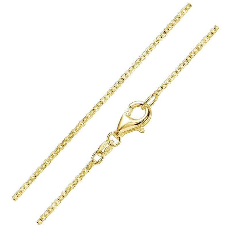 Gold Anhänger Gingko Blatt - 925 Silber vergoldet mit Kette