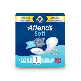 Attends Soft 1 Mini Long, Hygiene-Einlagen, bei leichter Blasenschwäche, 16 St