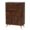 Baxton Studio Graceland Mid-Century Modern Transitional Walnut Brown Finished Wood