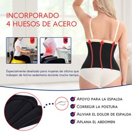 KUMAYES Faja Moldeadora para Mujer Control Barriga Ajustable,Fajas Colombianas Cinturilla con Cremalleras y Hueso de Acero,Faja Reloj de Arena Moldeadora,Postparto Faja Reductora para Moldear Cintura
