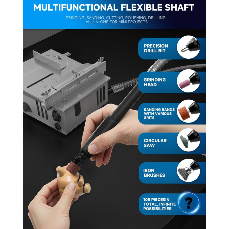 MIMYTH Mini Table Saw for Crafts, Multifunctional Portable Table Saws