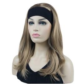 Lydell Long Straight Wave Headband Synthetic Wigs (Golden Reddish Brown)