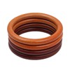 VOANZO 4PCS 2 Colors Wooden Round Shape Purse Handle Bag