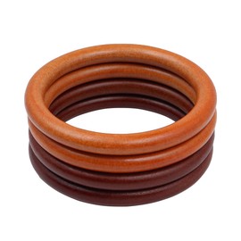 VOANZO 4PCS 2 Colors Wooden Round Shape Purse Handle Bag Handle Replacement for Handmade Bag Handbags Purse Handles 4.7inch