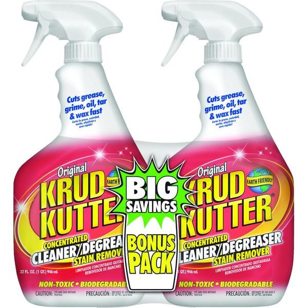 KRUD KUTTER KK32BP/6 32-Ounce Trigger Spray Original Concentrate Cleaner/Degreaser Bonus Pack, 2-Pack