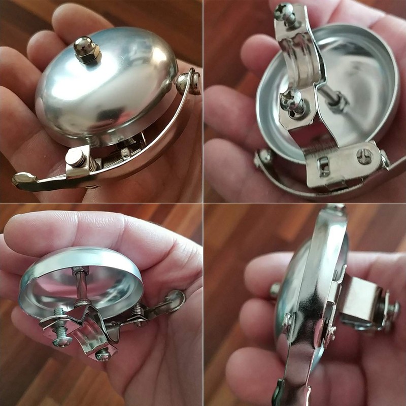 fuxunamz Bicycle Bell Classic Silver, Retro Vintage Portland Bell with