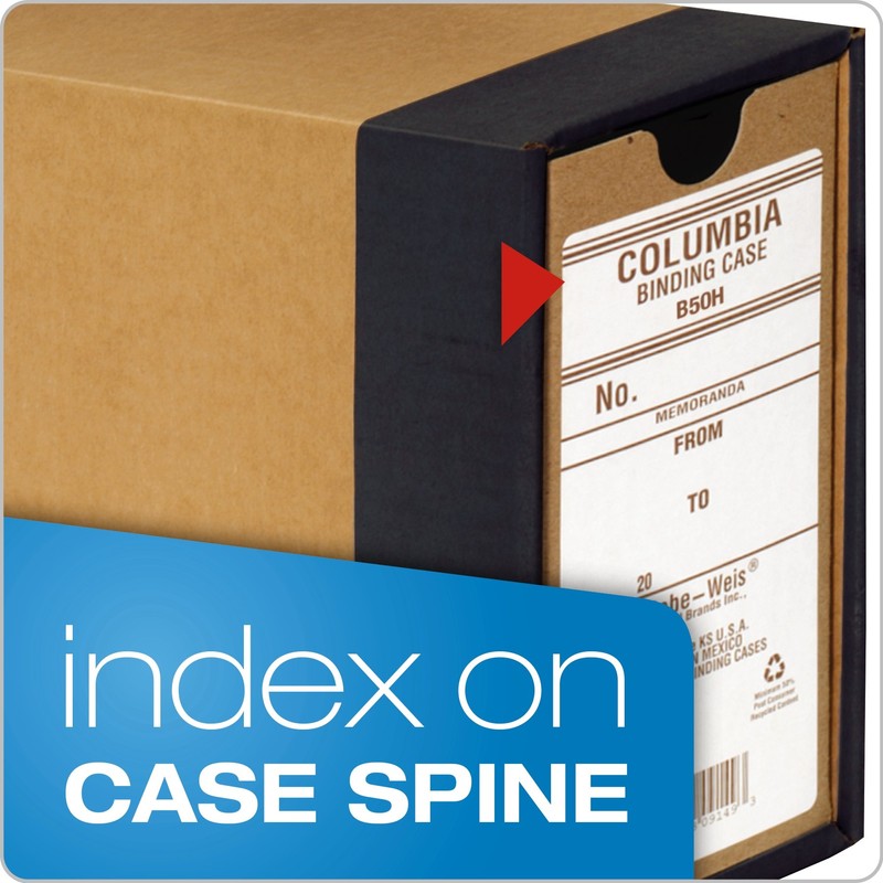 Globe-Weis Columbia Binding Case, Letter Size, High Arch, Each (B50H),Kraft