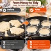 12 PCS Crumpet Rings 10cm Stainless Steel Baking Rings, Dishwasher