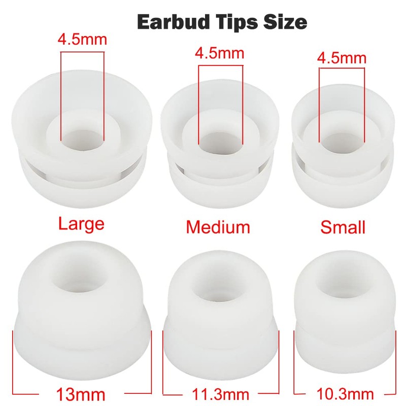 DMZHY Earbud Tips 6 Pairs SML Double Flange Ear Tips