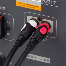 Cable de 2X 6,35 mm a 2RCA 5M, Chapado en Oro [Audiowave Series] 2 x 6,35mm 1/4'' Macho TS a 2 RCA Macho Cáscara de PVC Estéreo Adaptador de Audio y Divisor RCA Cable.