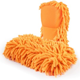 Cosey - Pack of 2, Chenille Sponge, 11 x 23 cm, Orange