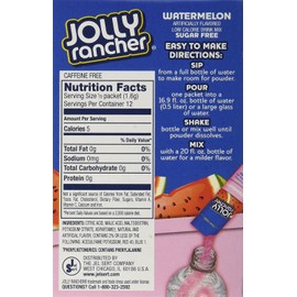 Lot of 3- (6-ct.) Boxes JOLLY RANCHER Watermelon Singles to Go! Sugar Free Drink Mix.