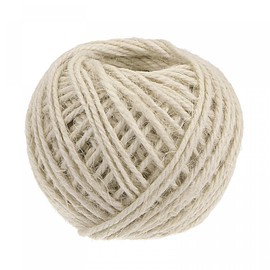 sourcing map 5 Rolls 1mm Natural Jute Twine String 82 Feet 3 Ply Arts and Crafts Jute Rope Gift Embellishments Wrapping Twine for Decoration Crafting Bundling, White