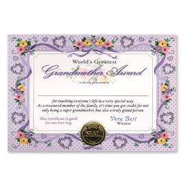 World's Greatest Grandmother Certificate