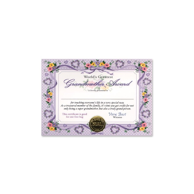 World's Greatest Grandmother Certificate