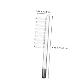 FRCOLOR 2 x Accessories for Electrotherapy Devices, High Frequency Comb, Electrode Rod, High Frequency Face Stick, Electric Comb, Hair, Magic Wand, Transparent