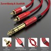 MOSWAG 6.3 mm Jack to RCA Cable, RCA Audio Cable