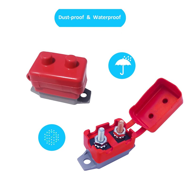 Tiwerlfe 40 Amp Circuit Breaker Waterproof Inline Fuse Inverter for