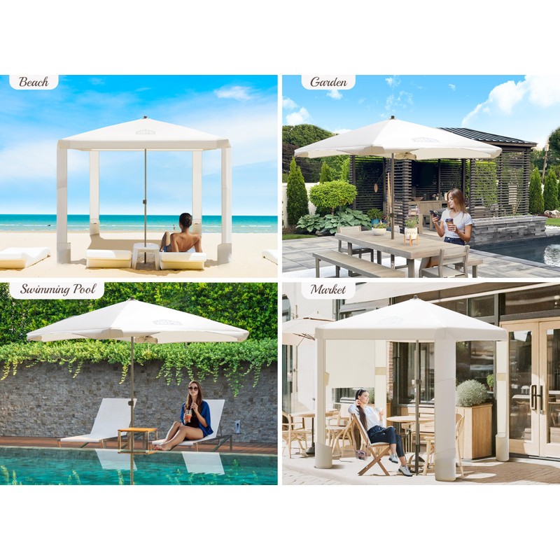 Vibemo Beach Cabana, 6.2' x 6' Portable Canopy with Side