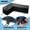Gicov Patio Sectional Sofa Cover Waterproof L Shape Furniture Cover