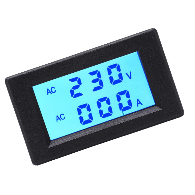 QH4835A LCD Dual Display Current Voltage Meter Electrical Digital Ammeter