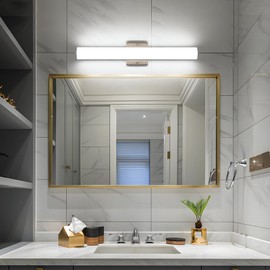 Bicrink Brushed Nickel Bathroom Light Fixture 24 Inch 24W LED Vanity Lights Bathroom Vanity Lights Over Mirror Vanity Lighting Fixtures, Makeup Vanity Lights Wall Light Fixtures, Daylight 5500K