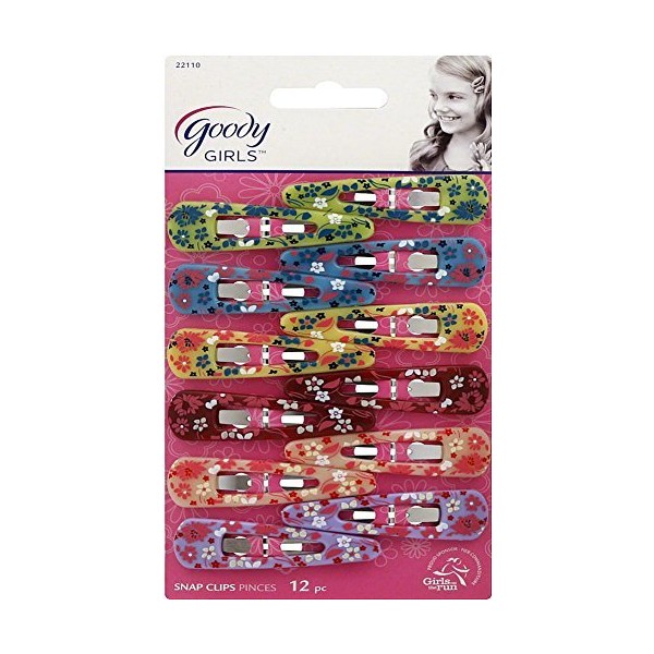 Goody - Beautiful Flower Design Counter Clip (12 Pieces per Pack) (4-Pack)