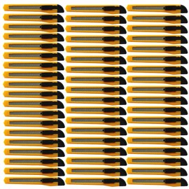 MotoProducts 50x Bulk Small Yellow Utility Knife Box Cutters Snap Off Blade 9MM Blade