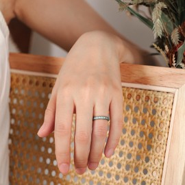 Egnaro Ergonomic Breathable Stackable Silicone Ring:2.5mm Wide - 2mm Thick Rubber Rings Women with Half Size