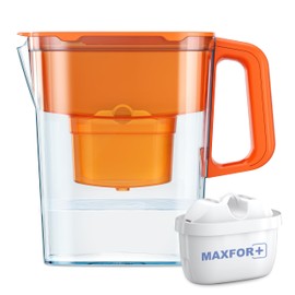AQUAPHOR Water Filter Jug Compact with 1 X Maxfor+ Filter - 2.4L Capacity - Orange
