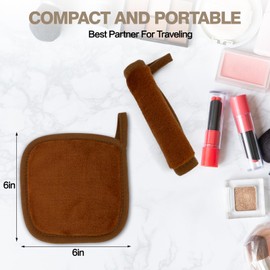 Puomue Makeup Remover Cloth 12-Month Set, Ultra Soft Premium & Reusable Microfiber Makeup Remover Towels for All Skin Types, Perfect Face Towels for Women, 6 Inch X 6 Inch, Multicolor