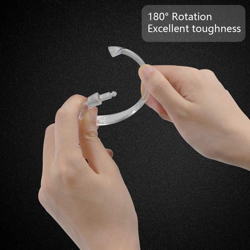Qulable Shower Curtain Rings-12 Pack- Plastic Curtain O Rings Hook