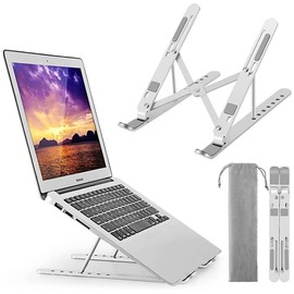 Height Adjustable 7 Levels Aluminum Laptop Stand Riser Foldable Portable Ergonomic Desk Notebook Laptop Stand Holder for Macbook