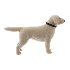 WHAMVOX Labrador Simulation Lifelike Animal Figurine for Home Decoration Realistic Desktop Ornament Puppy Statue for Personal Touch Present